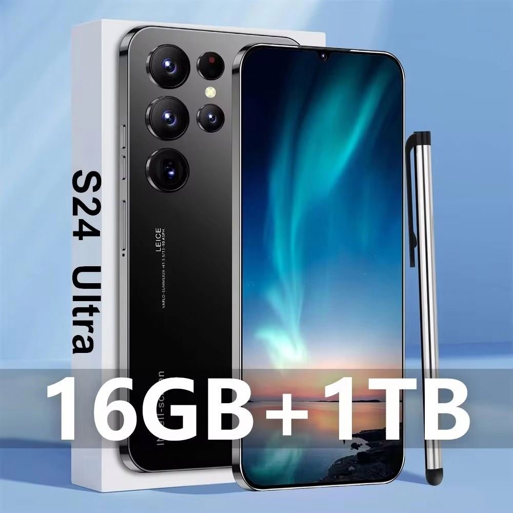 New design Original Custom S24 Ultra Unlocked Cell Phone Big Screen 5G smartphone 16gb + 1TB Android13.0 smart phone